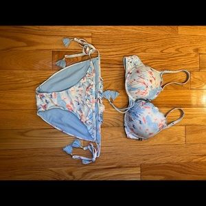 Watercolour La Vie En Rose Push up Bikini